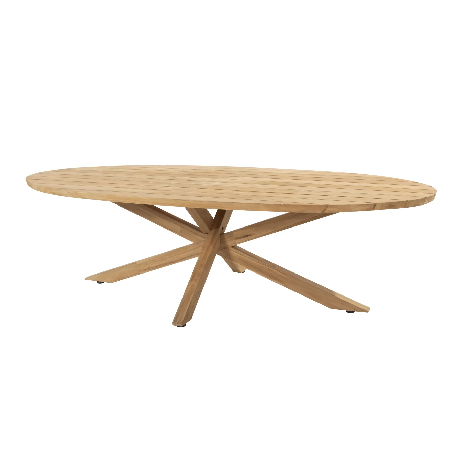 Prado Low 240x115 h69 Teak Ellips — занижена овальна стільниця з тику